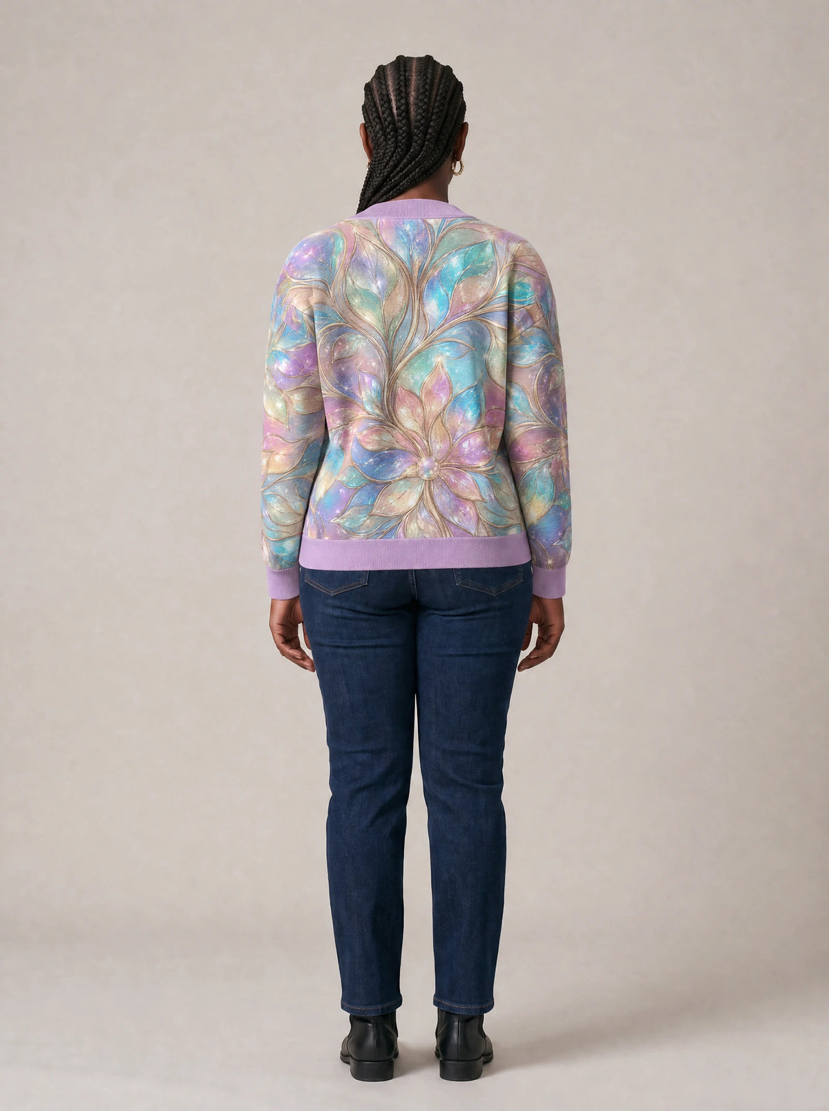 "Almasi" Cardigan — back view on model