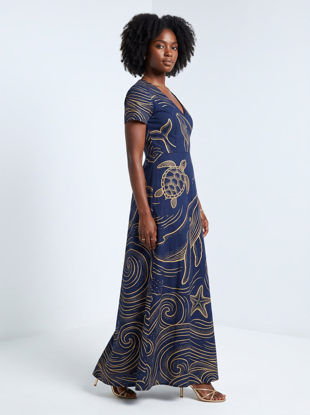 "Pwani" Short Sleeve Maxi Dress Promo