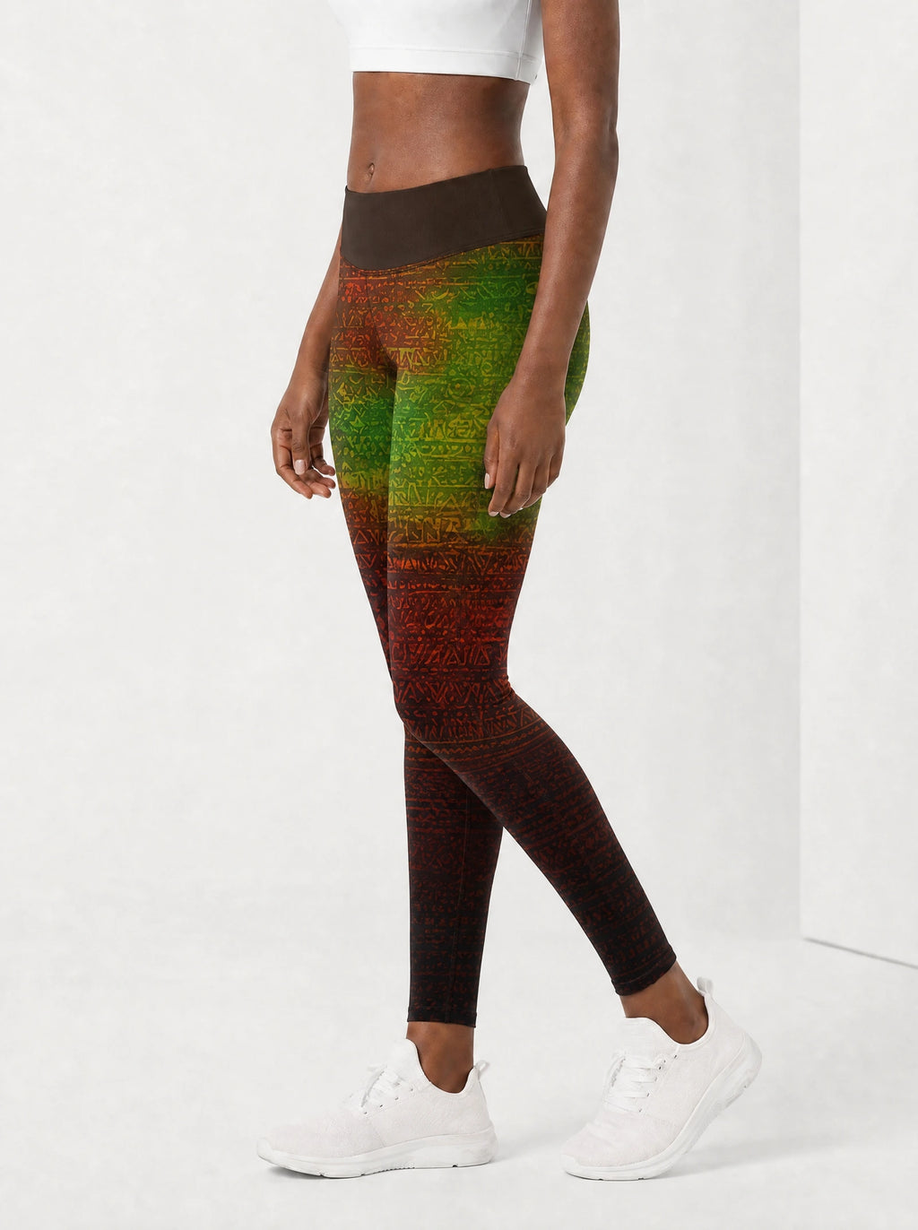 One Love Leggings — side view on model