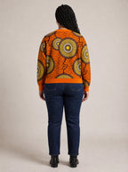 "Mchana" Cardigan — back view on model