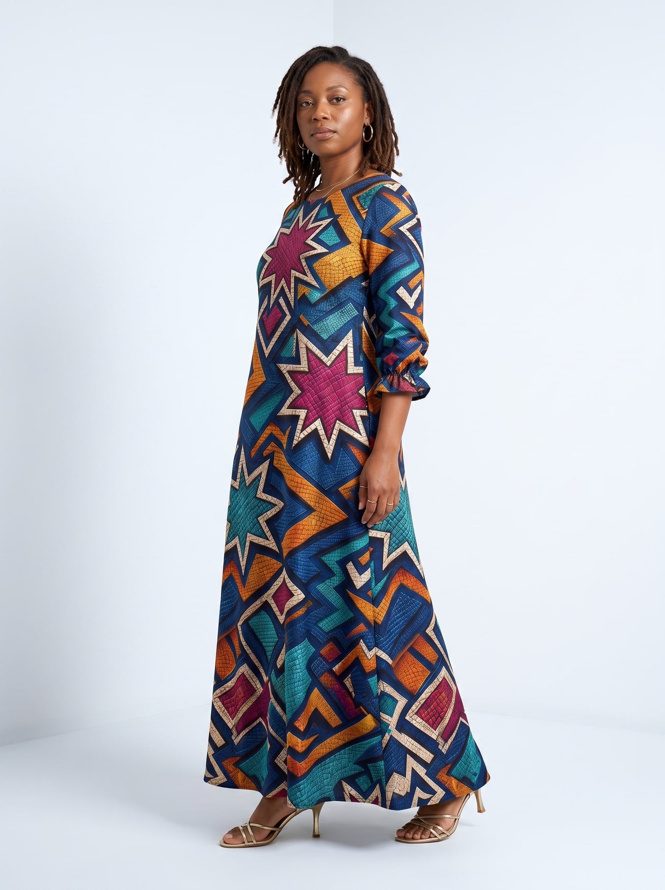 "Nuru" Long Sleeve Maxi Dress