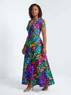 "Upinde" Short Sleeve Maxi Dress