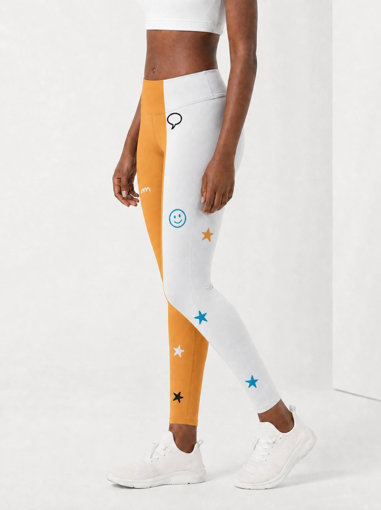 Feeling Blacknificient Leggings — side view on model