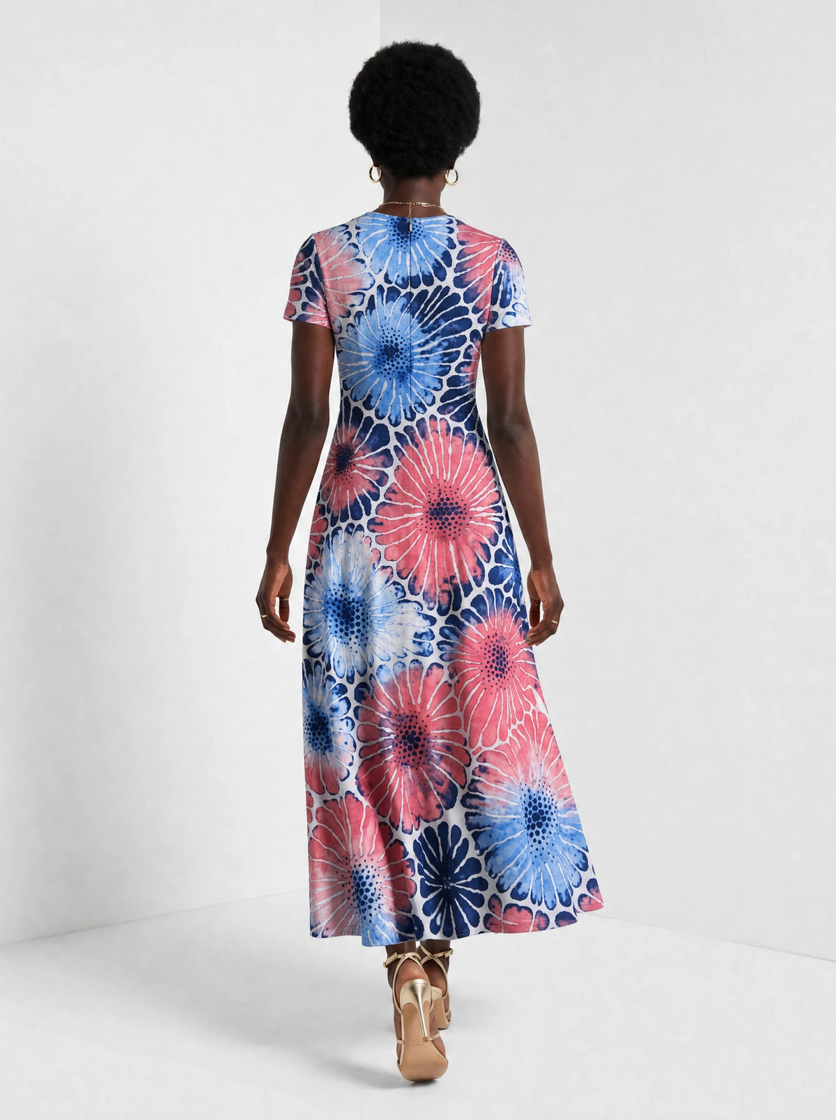 "Samawati" Short Sleeve Maxi Dress — side