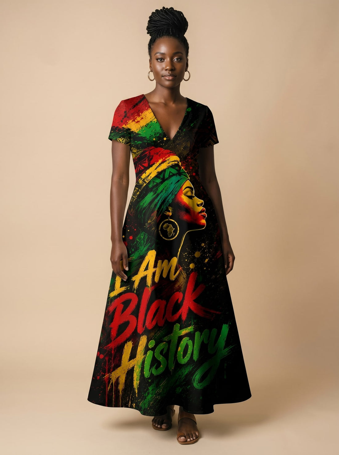 "Enzi" Short Sleeve Maxi Dress