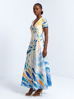 "Samaki" Short Sleeve Maxi Dress