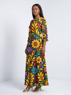 "Njano" Long Sleeve Maxi Dress