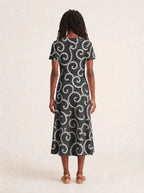 "Duara" V Neck Midi Dress Promo