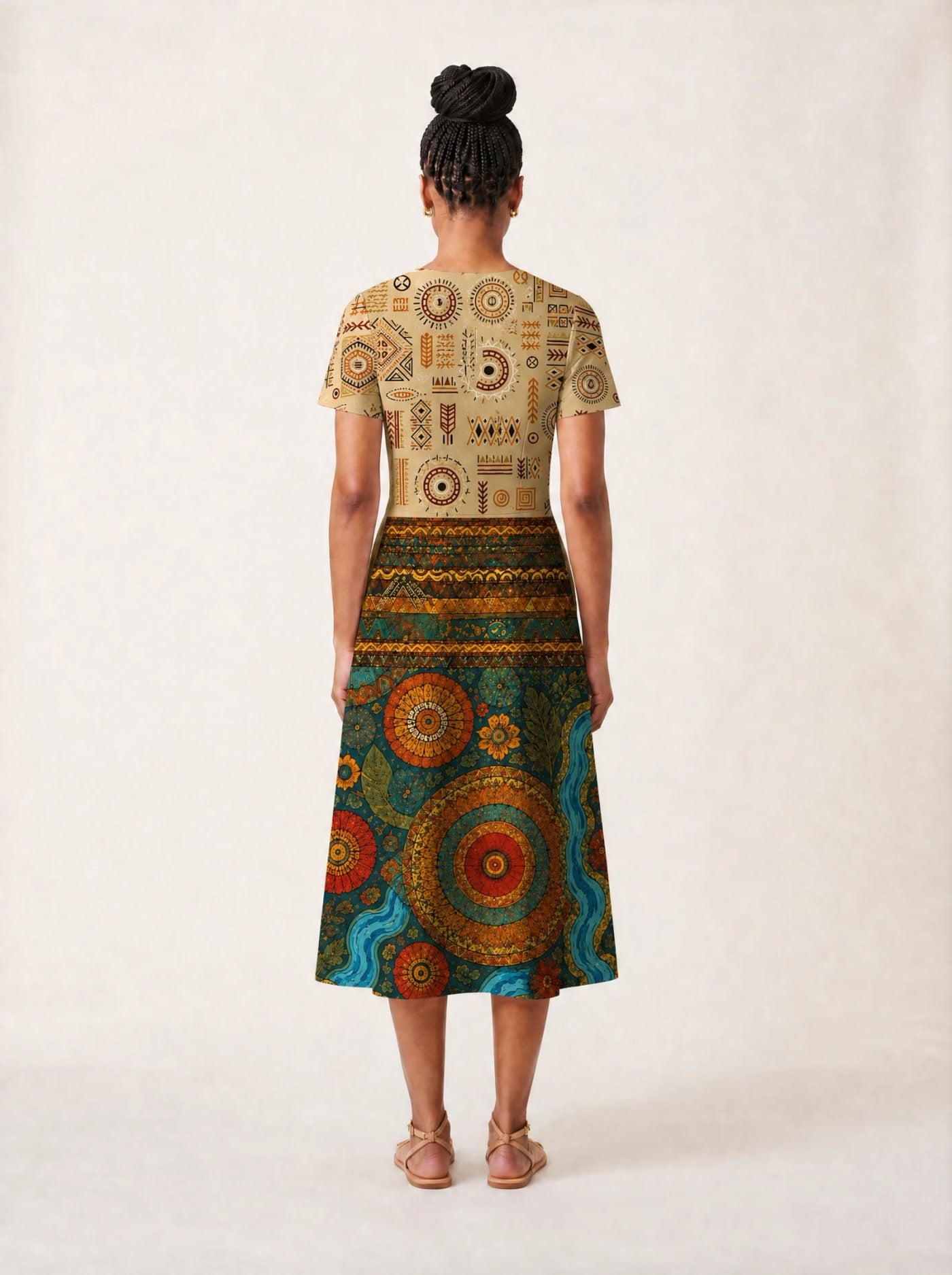 "Mto" V Neck Midi Dress Promo