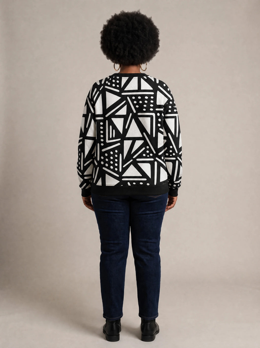 "Pembe" Sweatshirt — back view on model
