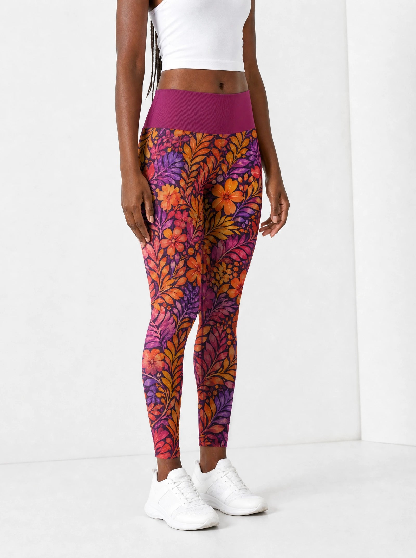 "Waridi" Leggings — side view on model