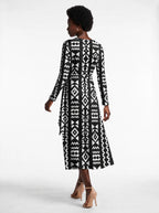 "Kuba" Viscose Midi Dress — back view on model