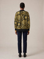 "Sahara" Knitted Cardigan — back view on model
