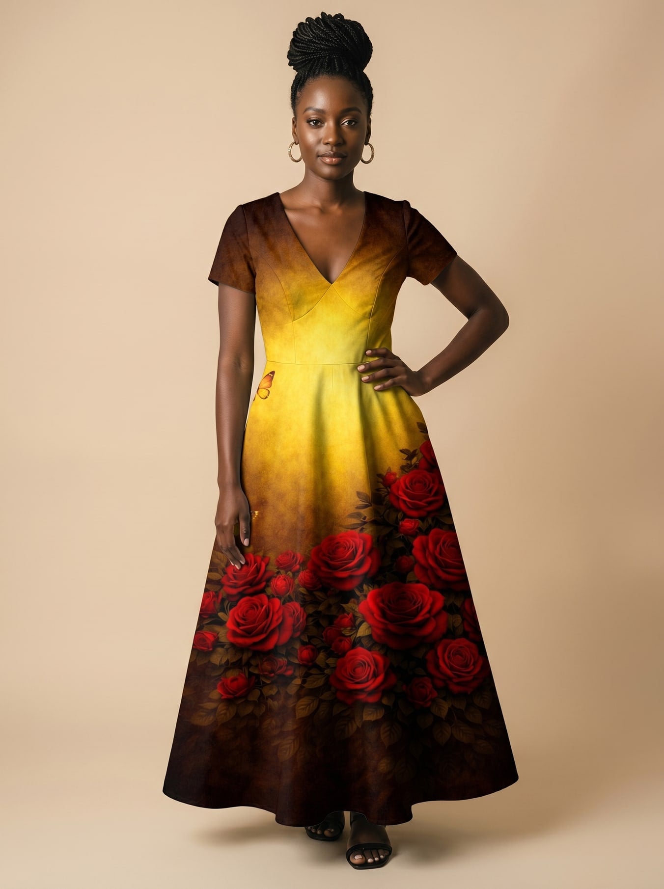 Thorn Short Sleeve Maxi Dress