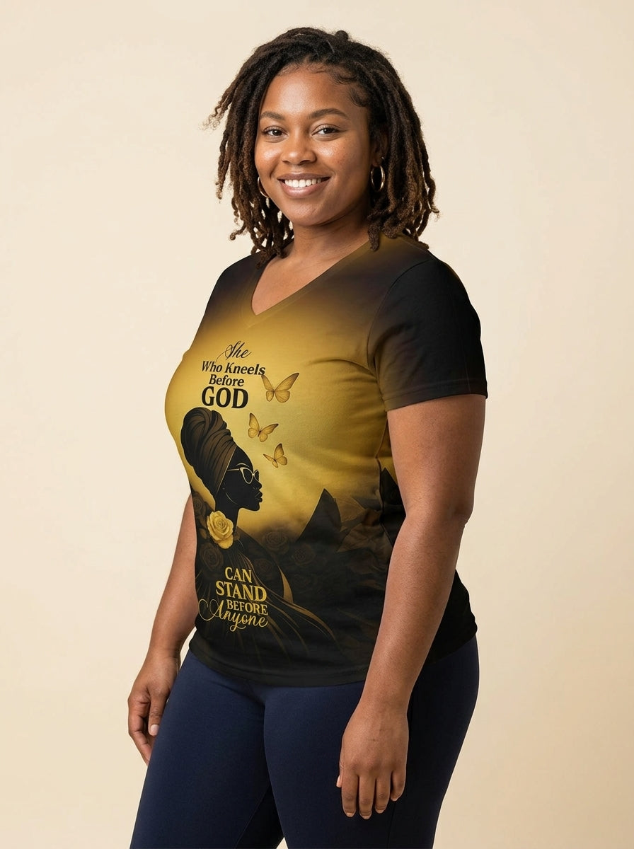 "Selah" V-Neck T-Shirt