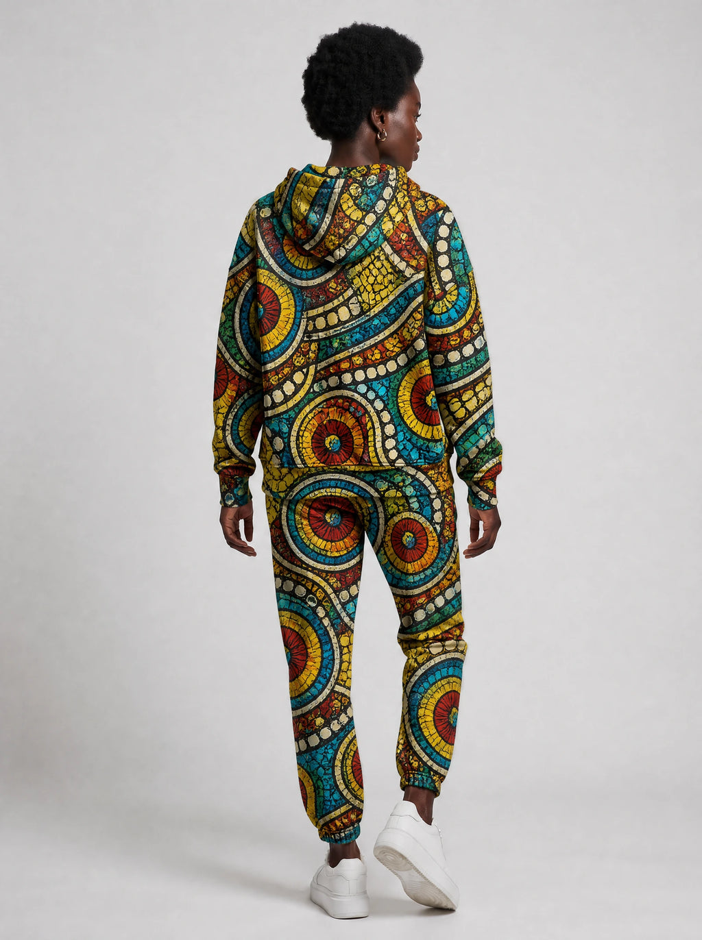 "Taji" Hoodie & Jogger Set — back view on model