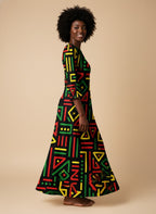 "Nairobi" Long Sleeve Maxi Dress
