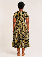 "Ashanti" V Neck Midi Dress Promo