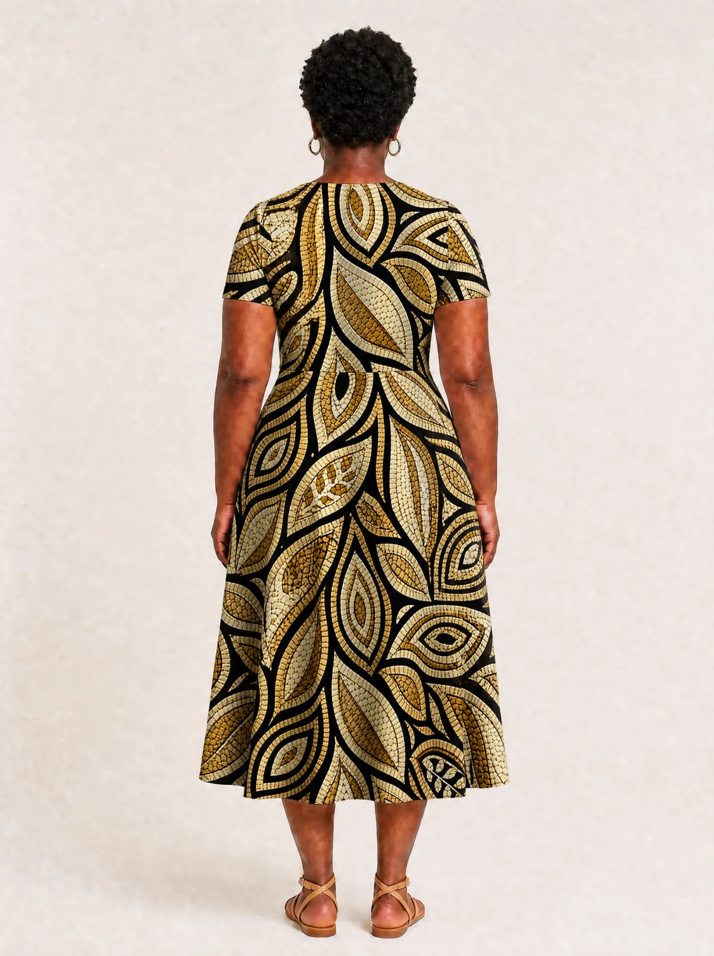 "Ashanti" V Neck Midi Dress Promo