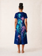 "Bahari" V Neck Midi Dress Promo