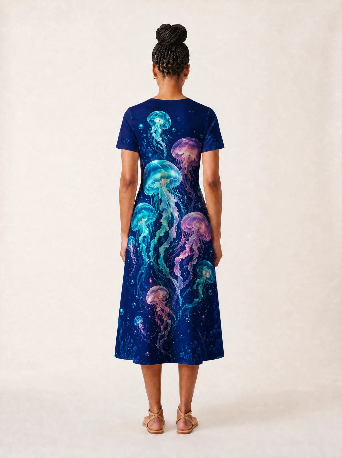"Bahari" V Neck Midi Dress Promo