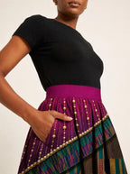 "Lulu" Twirl Skirt — waistband and pocket close-up