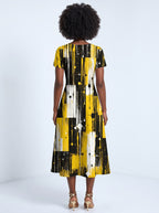 "Mvua" Sweetheart Midi Dress