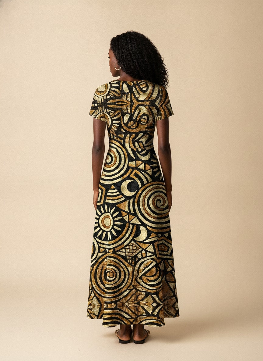 Sahara Short Sleeve Maxi Dress