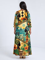 "Safari" Long Sleeve Maxi Dress