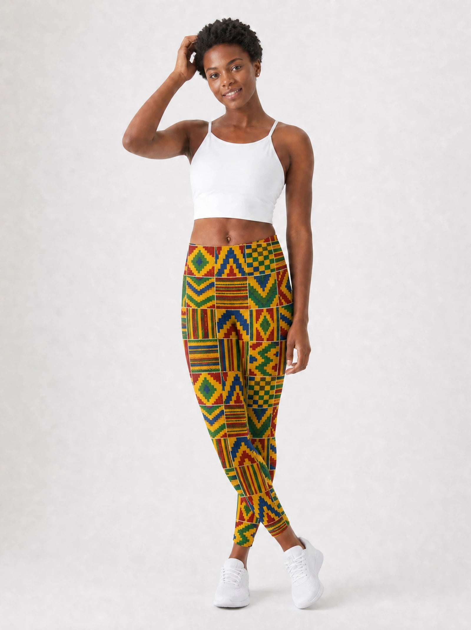 "Kumasi" Leggings — full body view on model