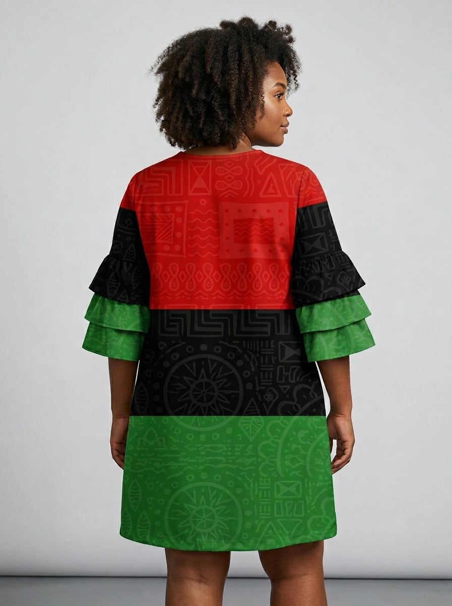 Unapologetic Stacked Ruffle Sleeve Dress