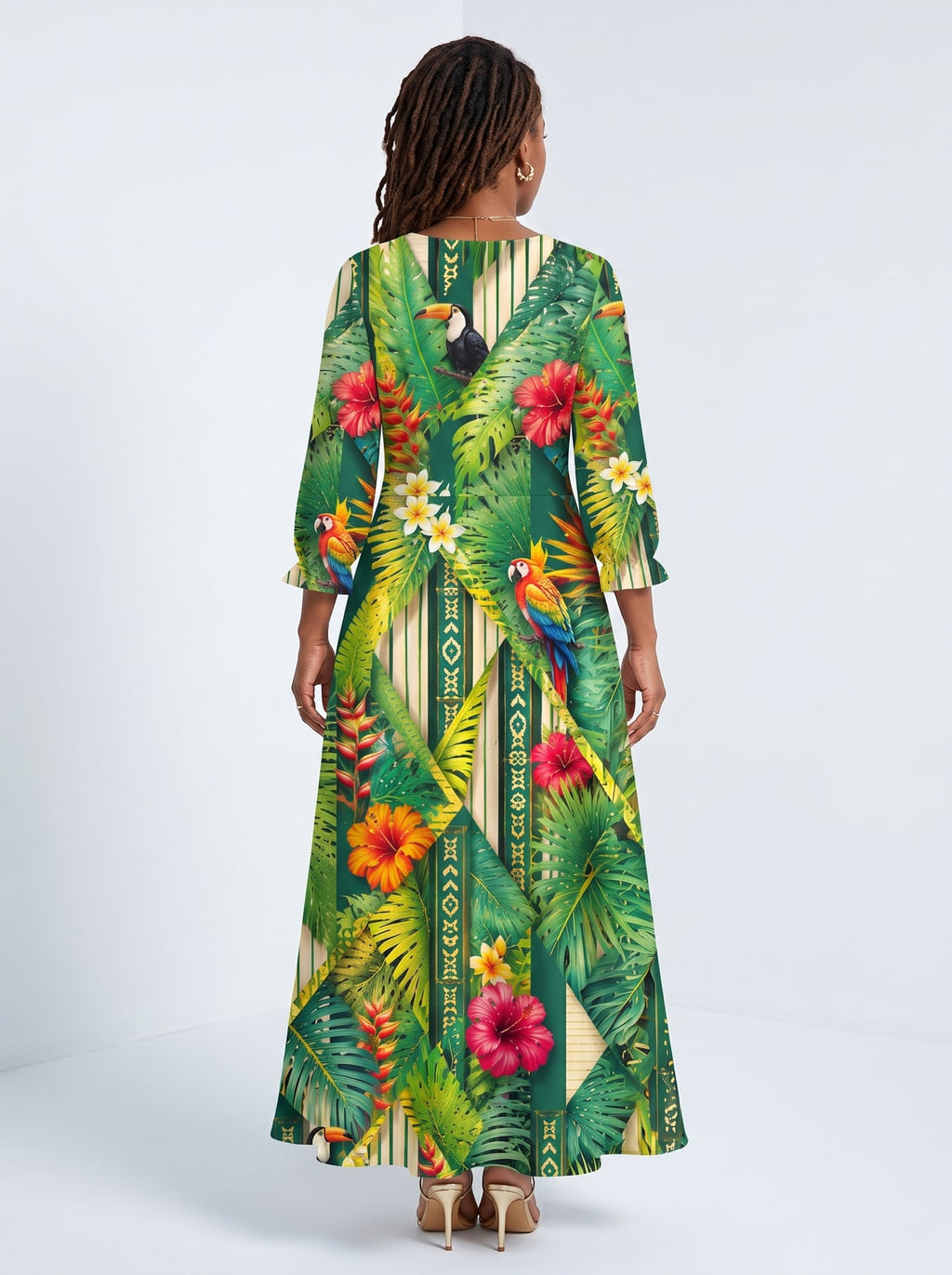 "Msitu" Long Sleeve Maxi Dress