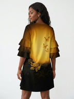 "Selah" Stacked Ruffle Sleeve Dress