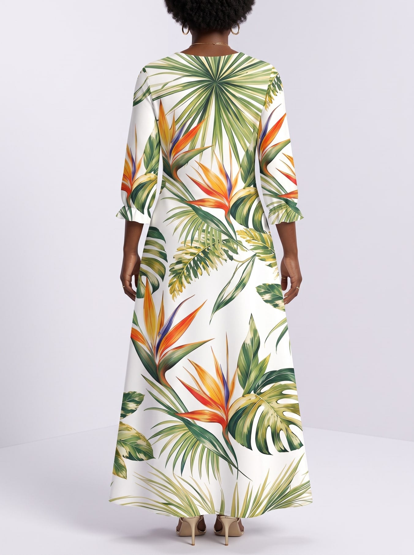 "Ndege" Long Sleeve Maxi Dress