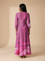Pink Orchid Long Sleeve Maxi Dress