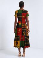 "Kumbuka" Sweetheart Midi Dress