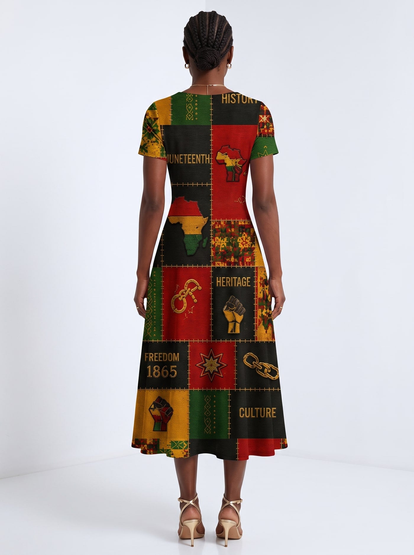 "Kumbuka" Sweetheart Midi Dress