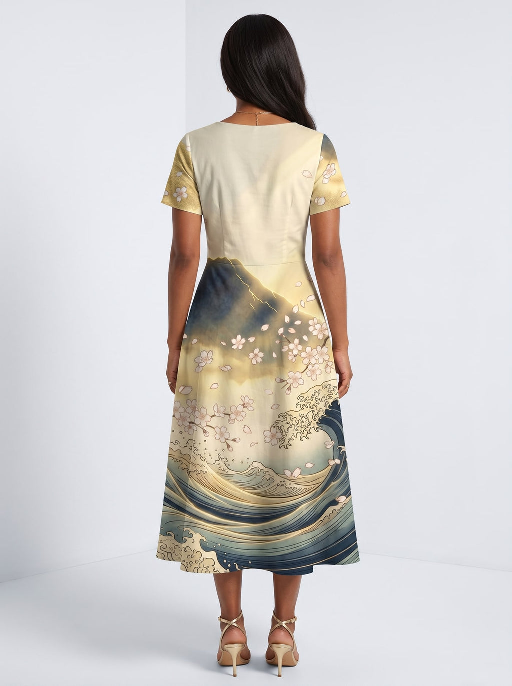 "Wimbi" Sweetheart Midi Dress