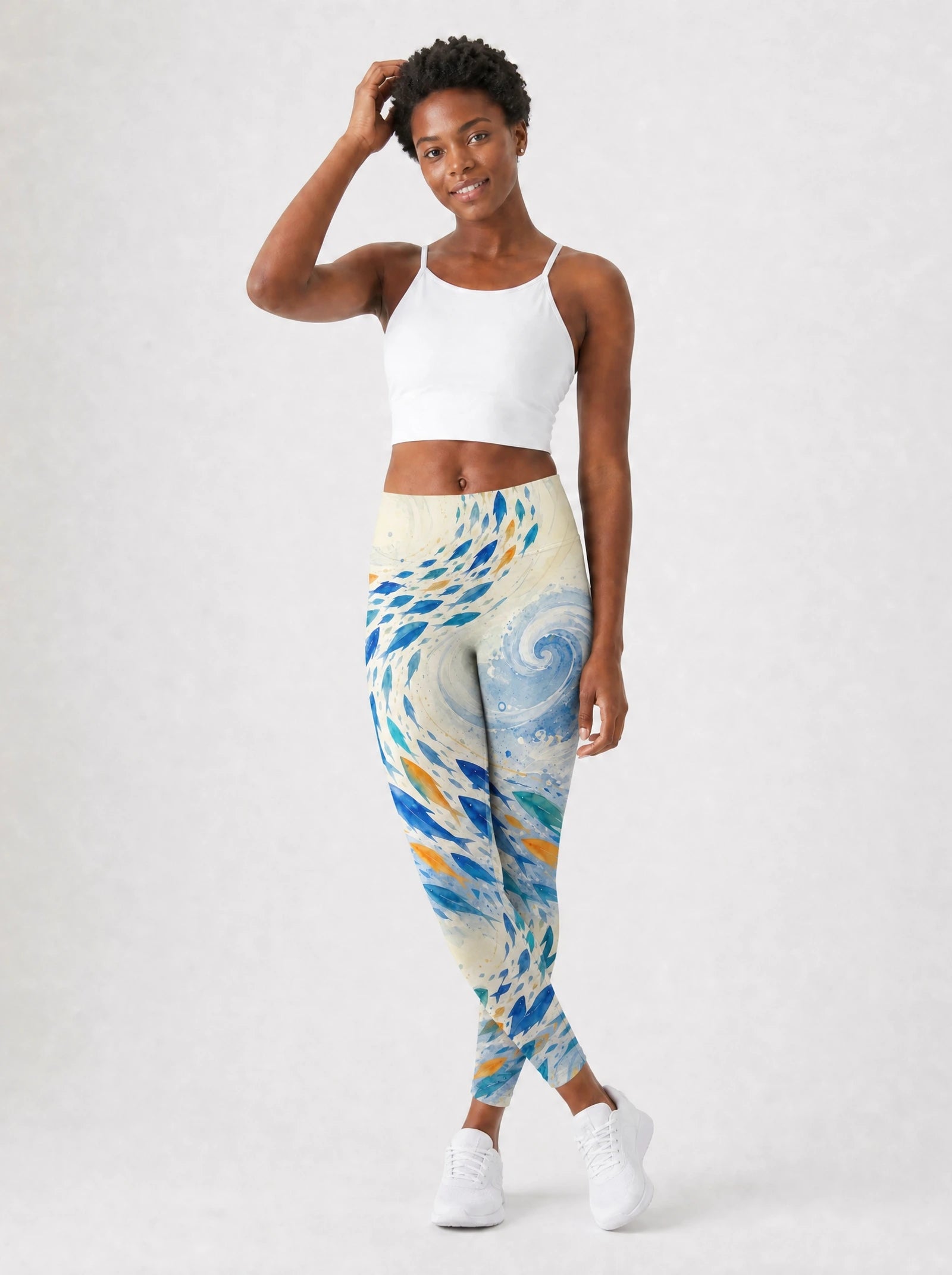 "Samaki" Leggings — full body view on model