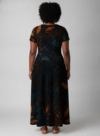 "Huru" Short Sleeve Maxi Dress