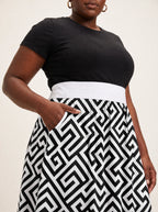 "Zamu" Twirl Skirt — close-up of the waistband and side pocket
