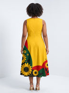 "August Queen Sunflower" Corset Dress