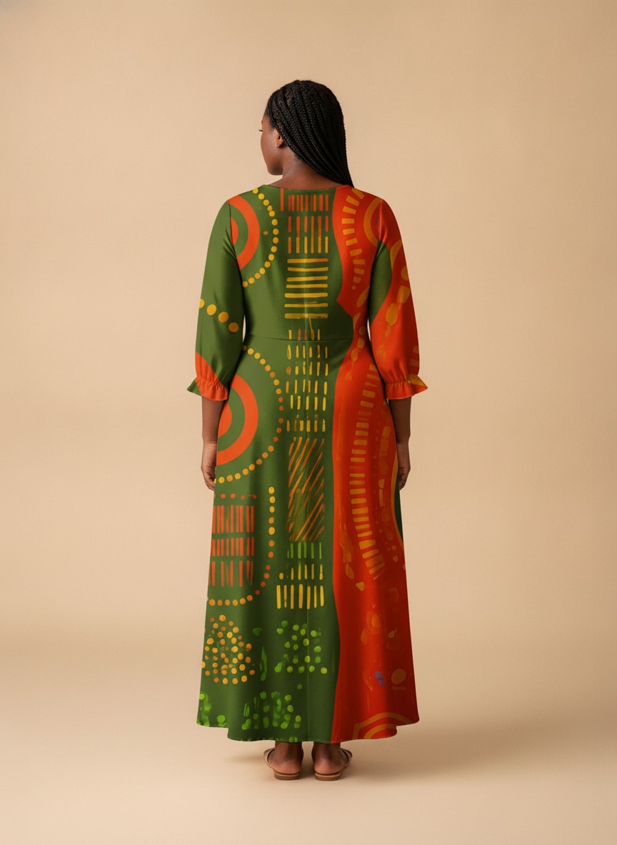 "Malkia" Long Sleeve Maxi Dress