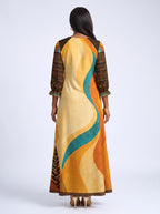 "August Queen Best Life" Long Sleeve Maxi Dress