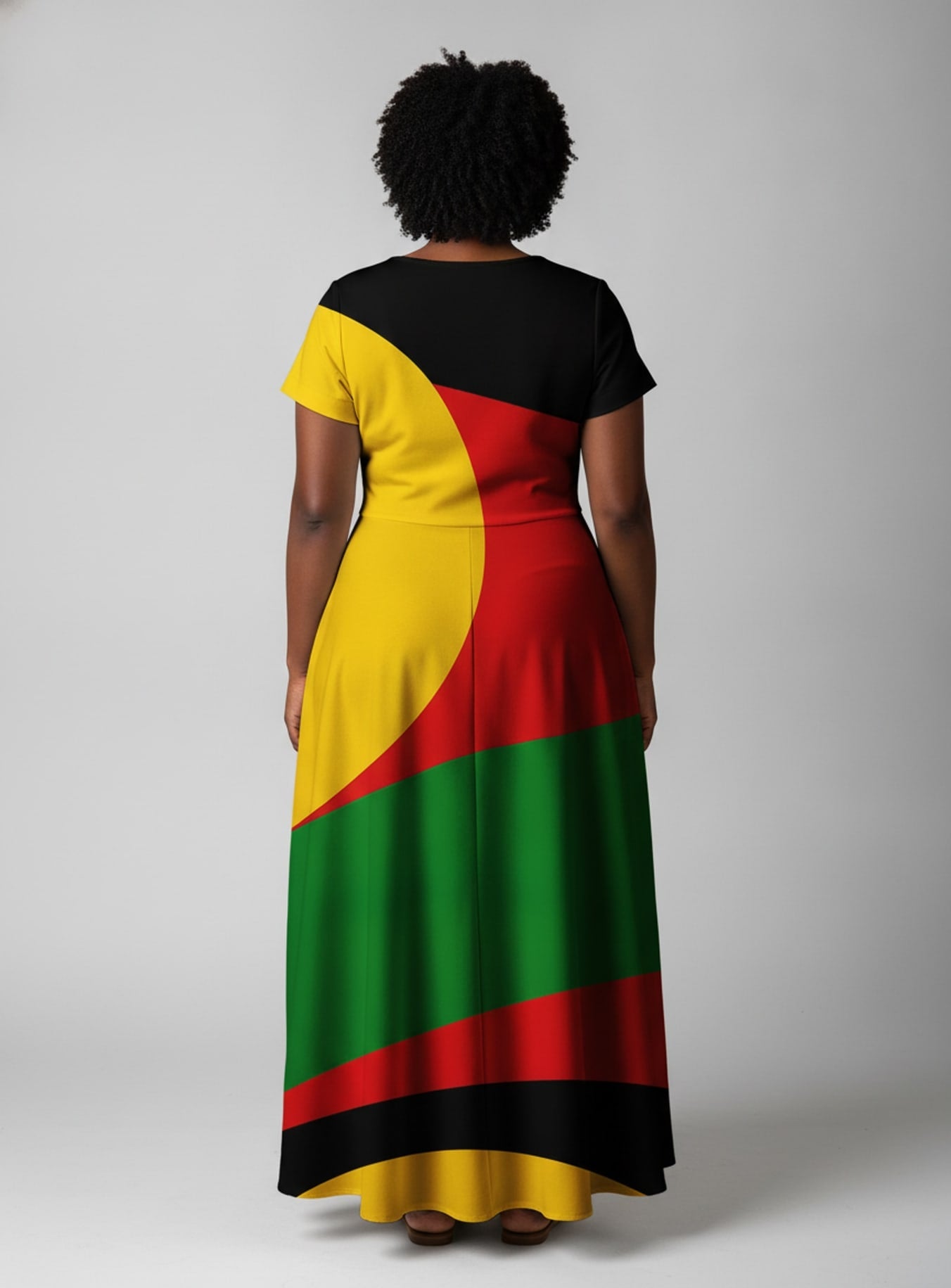 "Furaha" Short Sleeve Maxi Dress