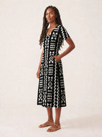 "Kuba" V Neck Midi Dress Promo