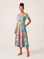 "Almasi" V Neck Midi Dress Promo