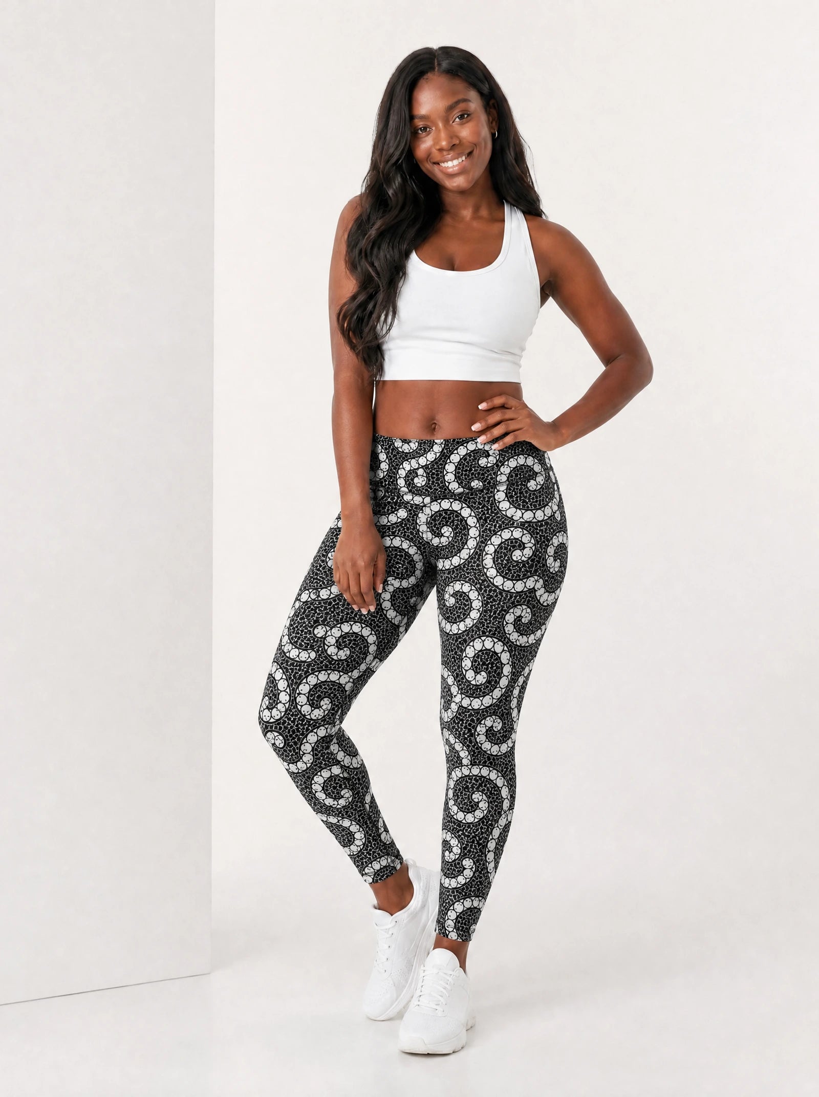 Duara Leggings — full body view on model