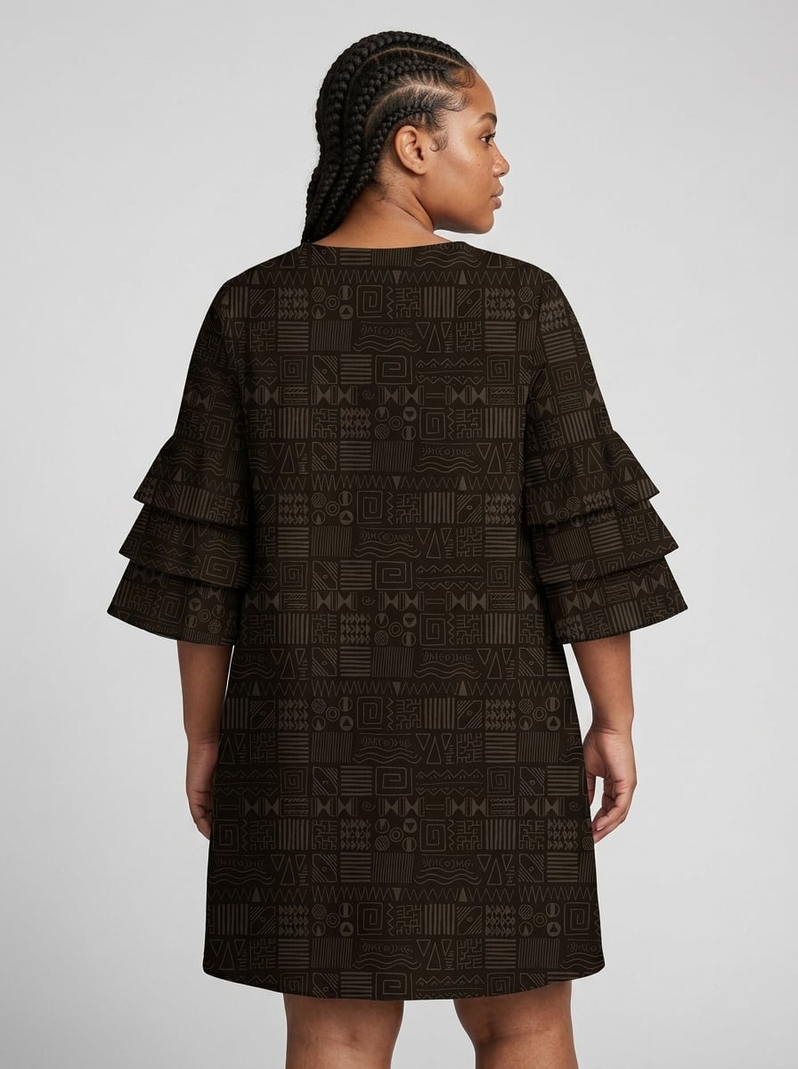 Legacy Stacked Ruffle Sleeve Dress