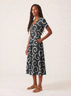 "Duara" V Neck Midi Dress Promo